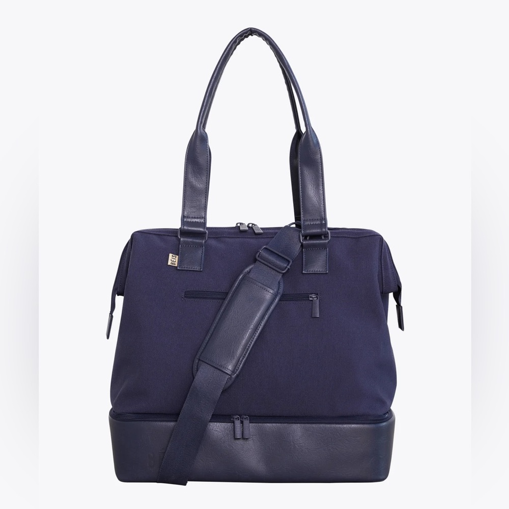 BEIS Mini Weekender Bag in Navy Blue